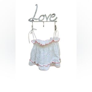 Stone & Co. White Floral Kids Blouse